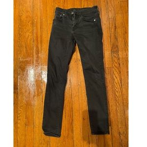 Black Fade Wash Skinny Jeans Men
